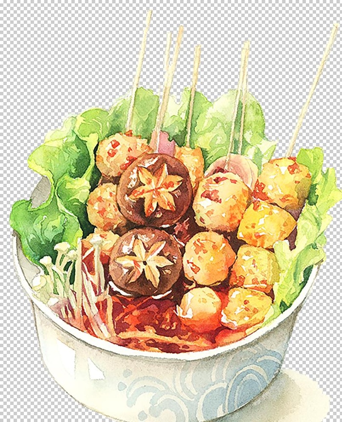 手绘串串图片(3543x4332)