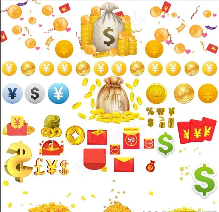 金币红菜鸟图库片(2000X2000(DPI:72))psd模版下载