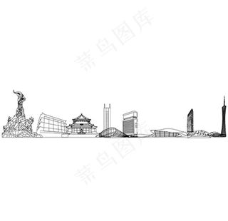 广州城市建筑矢量图 羊城图片