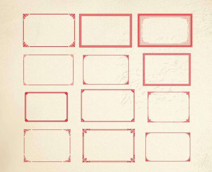 中式边框图片cdr矢量模版下载