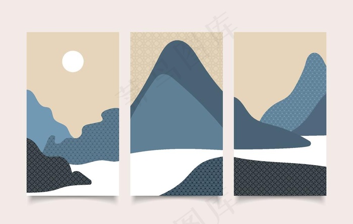 传统日式花纹背景图片