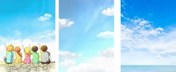 蓝天白云背景图片cdr矢量模版下载