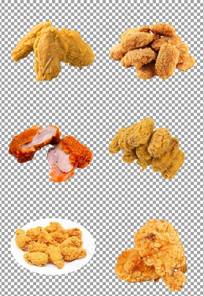 油炸金黄色鸡翅图片