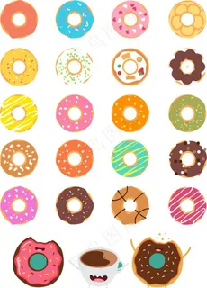 独角兽甜甜圈图片