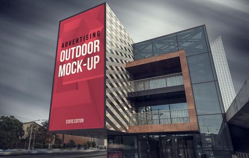 楼体广告样机图片