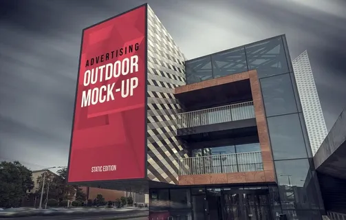 楼体广告样机图片