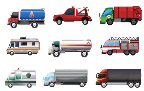 矢量各种工具车图片