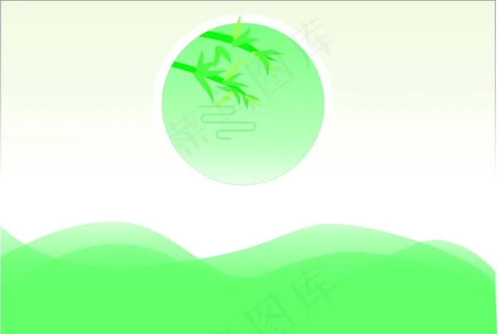 绿色背景海报简约图片cdr矢量模版下载