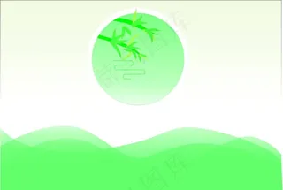 绿色背景海报简约图片