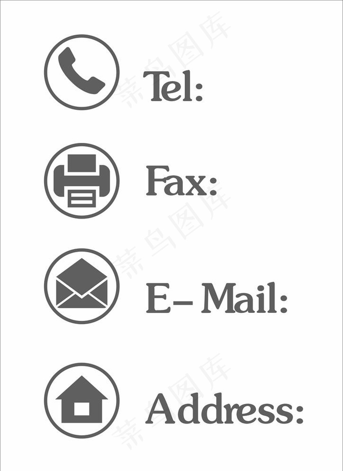 电话 传真 邮箱 地址图标图片cdr矢量模版下载