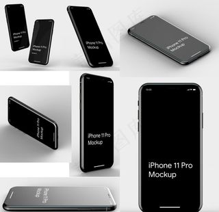 黑色iphone11样机素材图片
