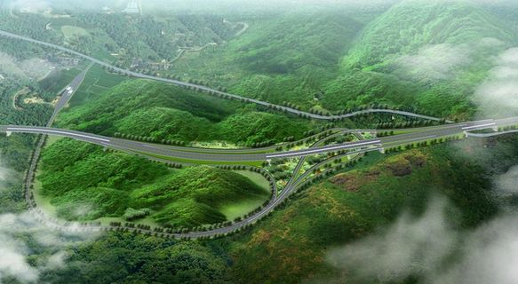 高速公路鸟瞰图图片