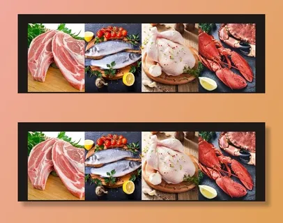 超市肉类海报图片