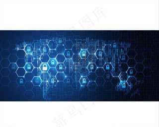 蓝色背景 网络科技背景图片