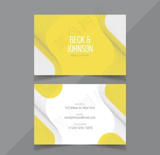 黄色名片设计图片