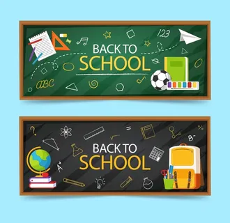 黑板报学习用具书包地球仪图片