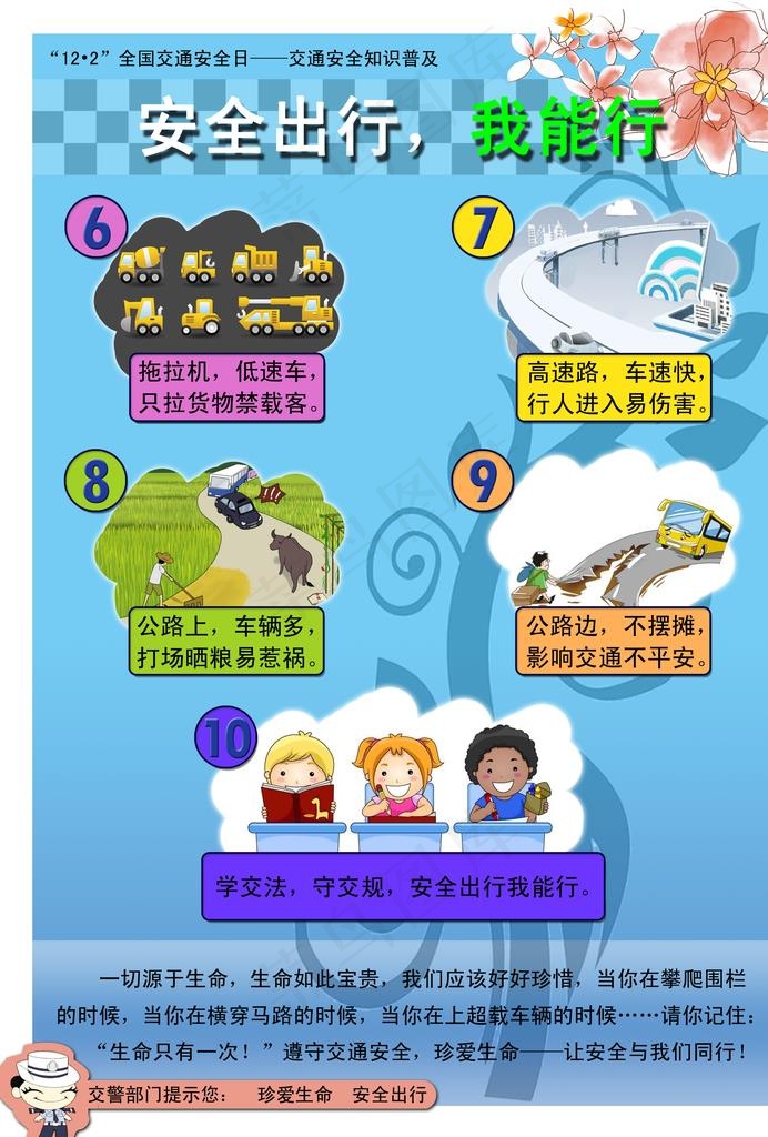 安全出行我能行图片psd模版下载