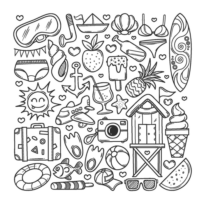涂鸦花纹图片eps,ai矢量模版下载
