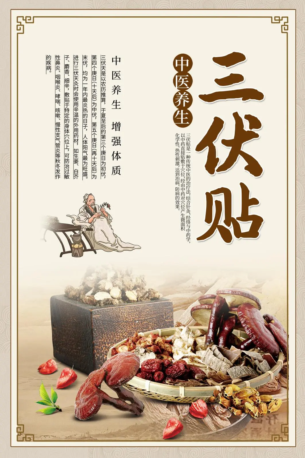 中药养生传统活动宣传海报素材图片(3543x5315)psd模版下载