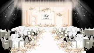 香槟色婚礼图片