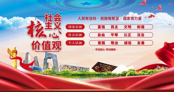 *核心,价值观,社会价值观,(4724x2657)psd模版下载