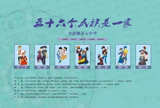 五十六个民族是一家伍部分图片