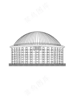 建筑线稿图图片