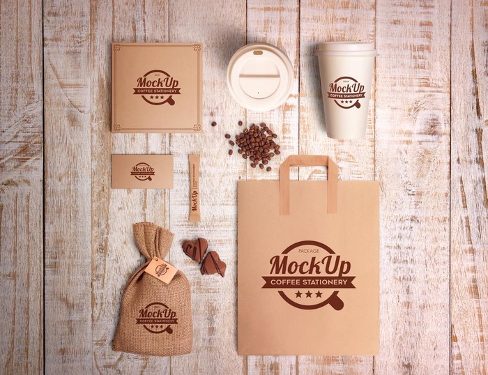 咖啡杯包装样机图片