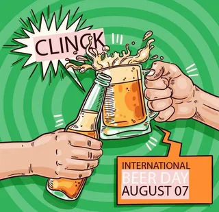 啤酒碰杯图片