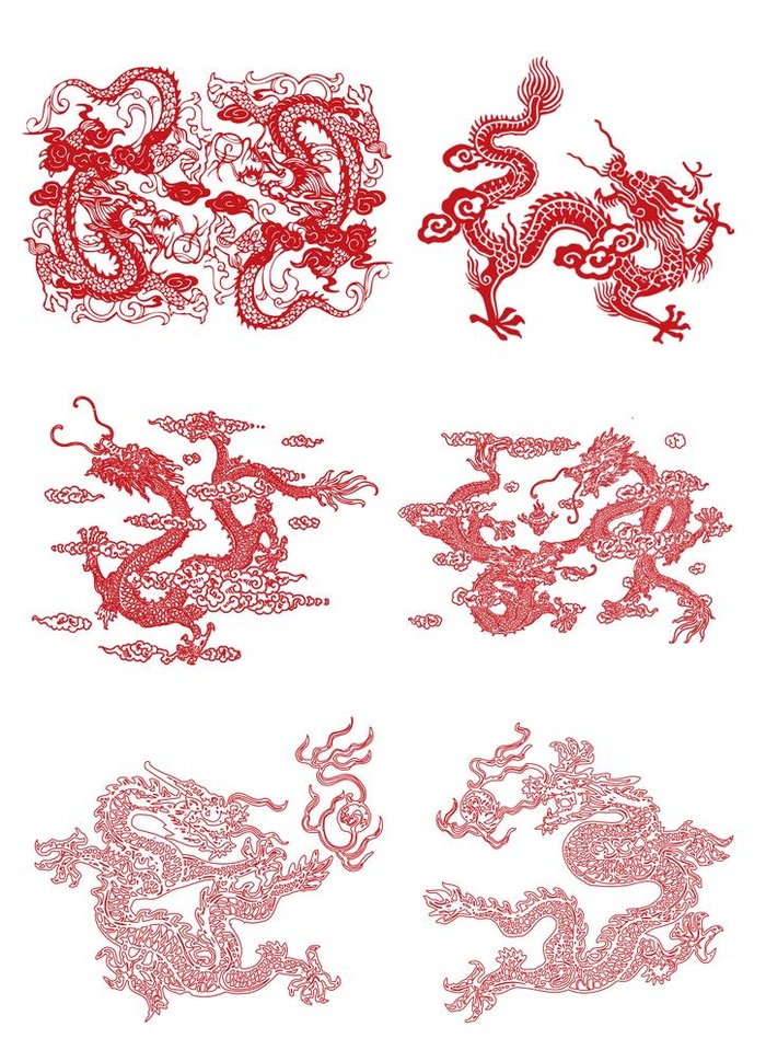 中式中国风龙纹花纹图腾图片(2480x3508)psd模版下载