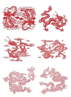 中式中国风龙纹花纹图腾图片 中式中国风龙纹花纹图腾图片