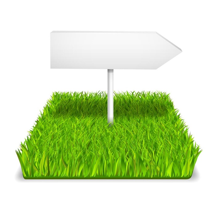 青草 指示牌图片