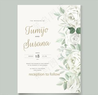 婚礼水牌请柬卡片生日花店海报图片