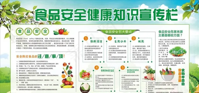 食品安全健康知识宣传栏图片