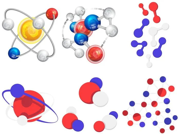 分子图片(9000x7000)psd模版下载