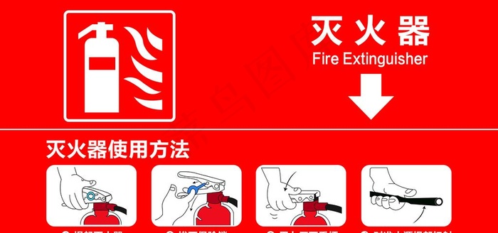 灭火器使用方法图片