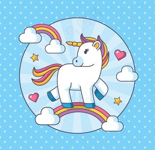 卡通独角兽图片