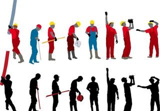 卡通建筑工人图片