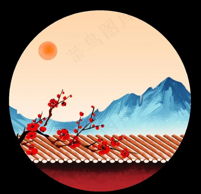 梅花素材图片psd模版下载