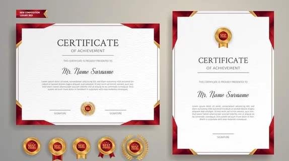 大气简约高端证书奖状模板图片