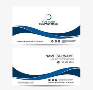流线型波浪名片图片