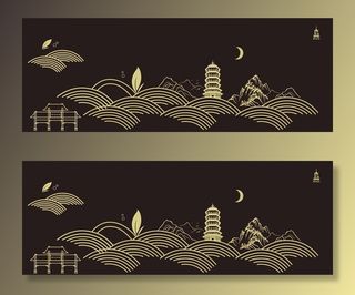 古风山水图图片