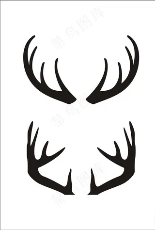矢量鹿角图片