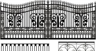 铁艺大门大全 花纹式铁门 铁门图片