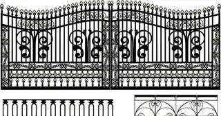 铁艺大门大全 花纹式铁门 铁门图片