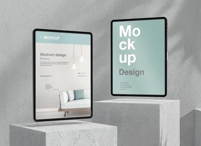 平板样机图片(3700x2800)psd模版下载