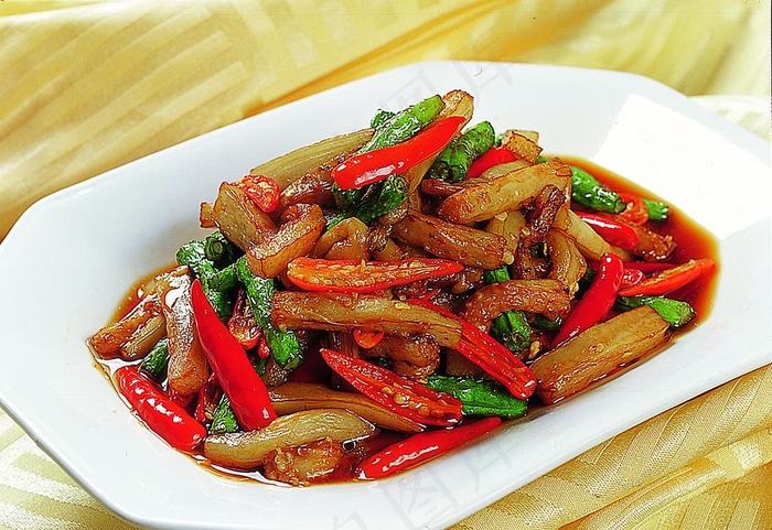 茄子煸豆角图片