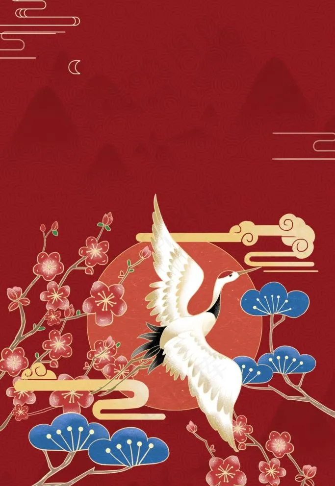 中国风背景图片(3300x4950)psd模版下载