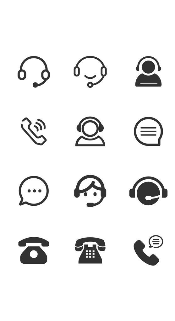 名片海报电话热线客服图标图片
