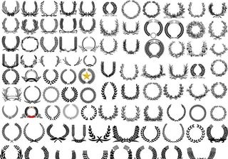 麦穗橄榄枝花纹花边图片